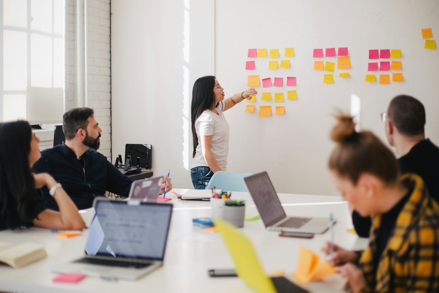 Business leaders in a professional strategy meeting